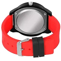 Watch City Men's and Boys Watch Quartz Movement Dial Color Grey and Belt Red Look Analog for Boy and Men Analog Watch-thumb2