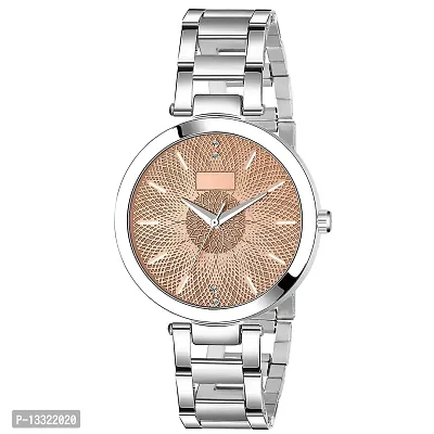 Watch City Watch for Girl and Women Analogue Dial Women's Watch, Club Watches for Women and Girl Stainless Steel Belt Valentine Day Gift for Girl Friends | Wife |Sister|Silver Brown