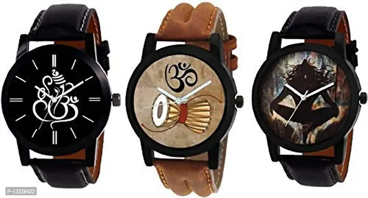 Jay Enterprise Pack of 3 Multicolour Analog Watch for Men and Boys
