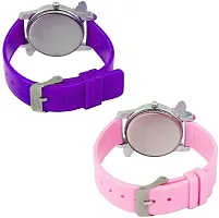 Watch City Analogue Multicolor Dial Women's Combo Girls Watch Pack of 2 (Pink and Purple)-thumb1