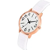 Watch City Watch for Girl's and Women's Classy Analogue Dial and Belt Girl's Watch (White)-thumb1