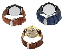 Watch City Analog Dial Men's Watch Multicolour for Men and Boys (Set of 3)-thumb1