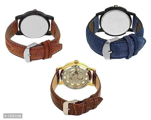 Watch City Analog Dial Men's Watch Multicolour for Men and Boys (Set of 3)-thumb2