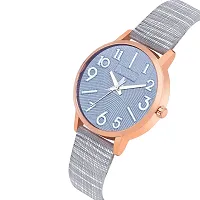 Watch City Analogue Genuine Leather Belt Different 5 Color Women's Watch and Girl's Watch (Multicolor Dial White Color Strap) (Blue)-thumb1