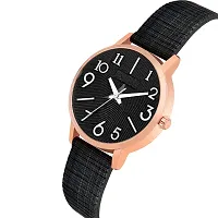 Watch City Analogue Genuine Leather Belt Women's Watch and Girl's Watch Combo Pack of 2 (Multicolor Dial Multicolor Strap) (Black-Pink)-thumb1