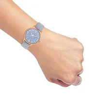 Watch City Analogue Genuine Leather Belt Different 5 Color Women's Watch and Girl's Watch (Multicolor Dial White Color Strap) (Blue)-thumb4