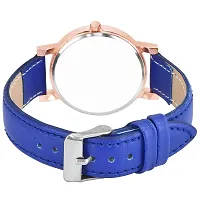 Watch City Analog Watch for Girl's and Women's Flowered Dial Leather Strap (Combo) (Set of 2) Blue Hrey-thumb2