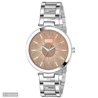 Watch City Watch for Girl and Womens Analogue Dial Women's Watch, Club Watches for Women and Girl Stainless Steel Belt Gift for Girl Friends | Wife |Sister|Silver Brown-thumb0