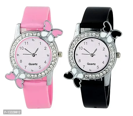 Jay Enterprise Analogue Multicolor Dial Girl's & Women's Combo of 2 Watch