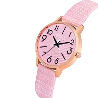 Watch City Analogue Genuine Leather Belt Women's Watch and Girl's Watch Combo Pack of 2 (Multicolor Dial Multicolor Strap) (Pink-Pink2)-thumb1