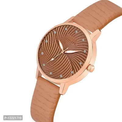 Watch City Girl's and Women's Quartz Watch with Analogue Display and Leather Strap (Brown)-thumb2