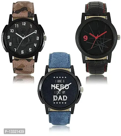 Watch City Analog Watch Multi Purpose Men and Boys Multicolor Printed Watches (Pack of 3)