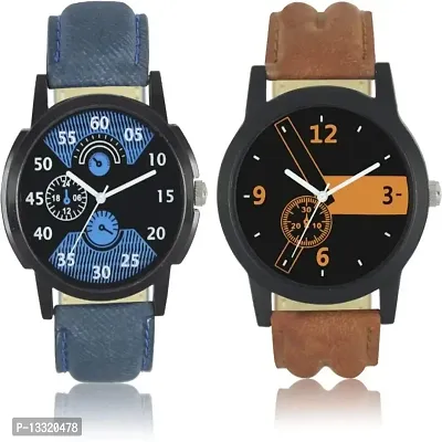 Jay Enterprise Pack of 2 Multicolour Dial Analog Watch for Mens and Boys-thumb0