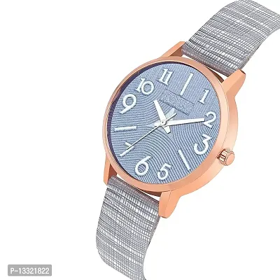 Watch City Watch for Girl's and Women's Classy Analogue Dial and Belt Girl's Watch (Blue)-thumb2