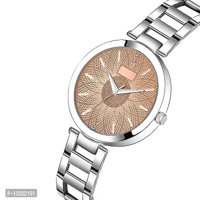 Watch City Watch for Girl and Women Analogue Dial Women's Watch, Casual/Formal Watches for Women and Girl Stainless Steel Belt Gift for Girl Friends | Wife |Sister|Silver Brown-thumb3