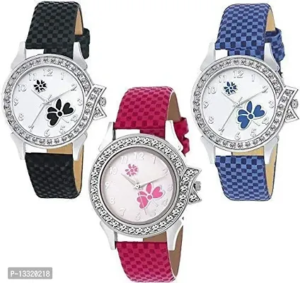 Watch City Jay Enterprise Analogue Multicolor Dial Girl's and Women's Watch - Combo of 3 Watch-thumb0