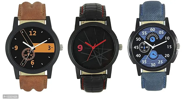 Watch City Analog Dial Watch Boy's and Men's Multicolour Watch for Men and Boys (Pack of 3)