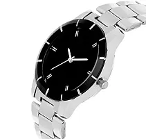 Watch City - Analogue Couple Watch Waterproof Casual/Formal Black Color Watch for Couples - Combo Black Dial Watch-thumb1