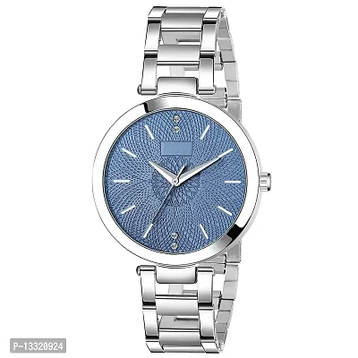 Watch City Women's Watch Blue Dial and Stainless Steel Belt Analog Watch for Girls and Women (Blue Silver Color)