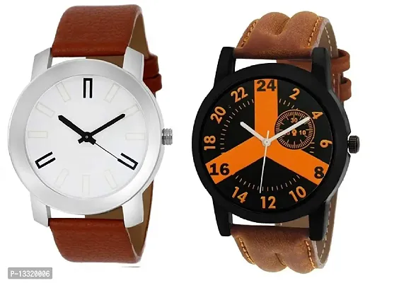 Jay Enterprise Pack of 2 Multicolour Dial Analog Watch for Mens and Boys-thumb0