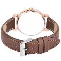 Watch City Analog Watch for Girl's and Women's Flowered Dial Leather Strap (Combo) (Set of 2) Black-Brown-thumb4