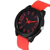 Watch City Men's and Boys Watch Quartz Movement Dial Color Grey and Belt Red Look Analog for Boy and Men Analog Watch-thumb1