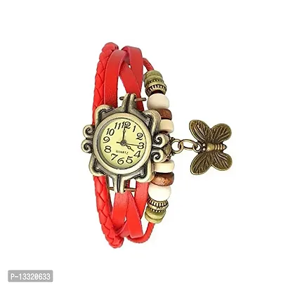 Jay Enterprise Casual Analog Brown Dial Women Watch - Dori Red-thumb0