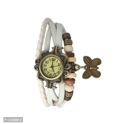 Jay Enterprise Casual Analog Brown Dial Women Watch - Dori White-thumb0