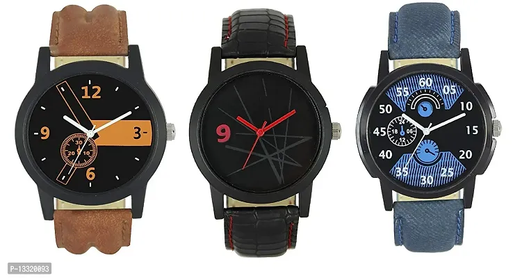 Jay Enterprise Pack of 3 Multicolour Analog Analog Watch for Men and Boys-Watch