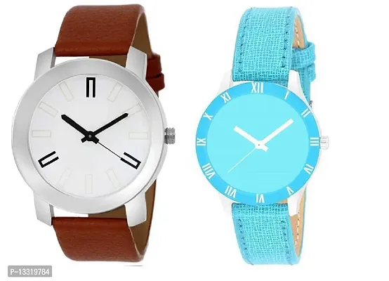 Watch City Fashion Analogue Multicolor Dial Couple Watch for Mens and Womens -Combo of 2