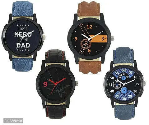 Jay Enterprise Pack of 4 Multicolour Analog Analog Watch for Men and Boys-thumb0