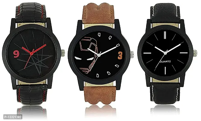 Watch City Analog Watch for Men and Boys Formal Wrist Watch Multicolor (Set of 3)-thumb0
