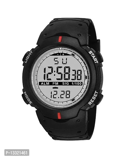 Watch City Sports Digital Men's Watch (Black Dial Green Colored Strap)