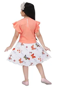 SAIMINA Dresses Girls Regular Fit Printed Casual, Dailywear and Festivewear Cotton Dress Set-thumb3