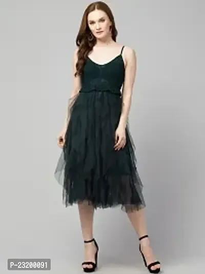 Classic Knitted Solid Dress for Women