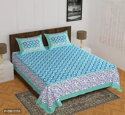 Comfortable Cotton Jaipuri Printed Single Bedsheet with One Pillow Cover