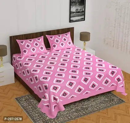 Comfortable Cotton Printed Double Bedsheet with Pillow Covers