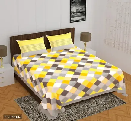 Comfortable Cotton Printed Double Bedsheet with Pillow Covers