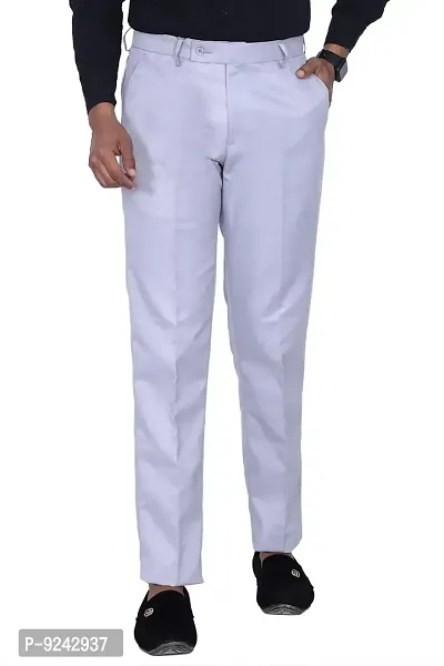 KRG FASHION Men's Regular Fit Cotton Trouser (KRG-FRMLTRSR-GRY-01-34_Grey_34)-thumb2