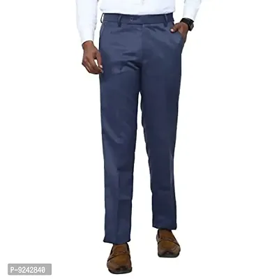KRG FASHION Men's Regular Fit Cotton Trouser (KRG-FRMLTRSR-GRY-08-34_Grey_34)-thumb2