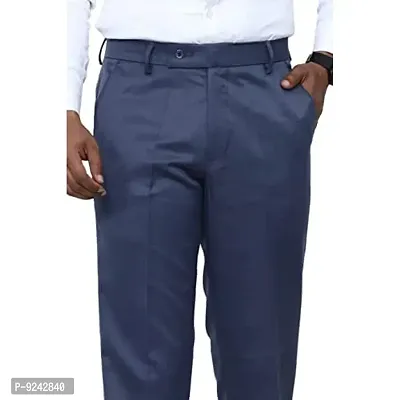 KRG FASHION Men's Regular Fit Cotton Trouser (KRG-FRMLTRSR-GRY-08-34_Grey_34)-thumb3