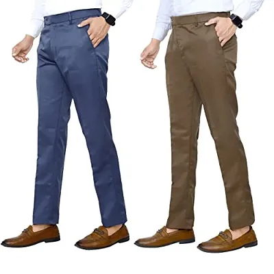 Decible Polyster Blend Formal Trousers For Man formal pants blue  pant  trousers for men