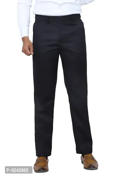 KRG FASHION Men's Regular Fit Cotton Trouser (KRG-FRMLTRSR-BLU-04-36_Blue_36)-thumb2