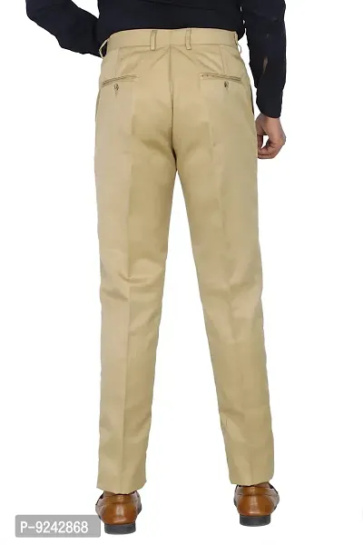 KRG FASHION Men's Regular Fit Cotton Trouser (KRG-FRMLTRSR-BEIGE-10-34_Beige_34)-thumb4