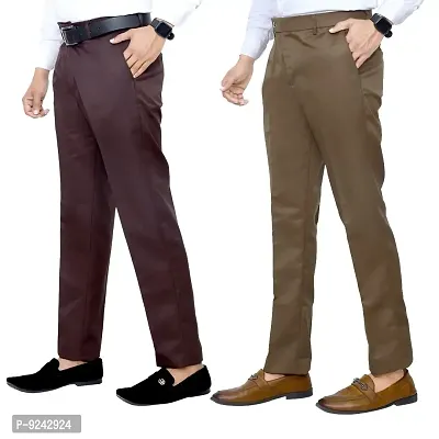 Cotton Casual Trousers For Men Pack of 2