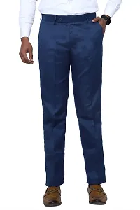 KRG FASHION Men's Regular Fit Cotton Trouser (KRG-FRMLTRSR-NVBLU-05-28_Navy Blue_28)-thumb1