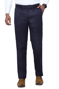 KRG FASHION Men's Regular Fit Cotton Trouser (KRG-FRMLTRSR-BLU-07-38_Blue_38)-thumb1