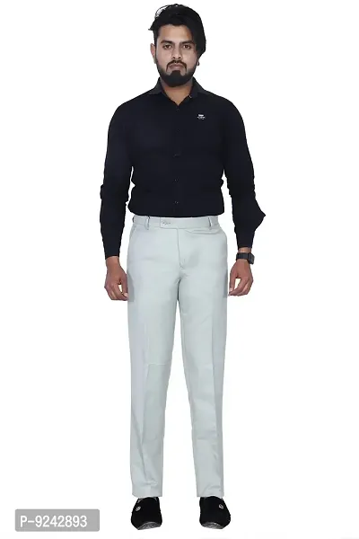 KRG FASHION Men's Regular Fit Cotton Trouser (KRG-FRMLTRSR-GRY-14-30_Grey_30)-thumb0