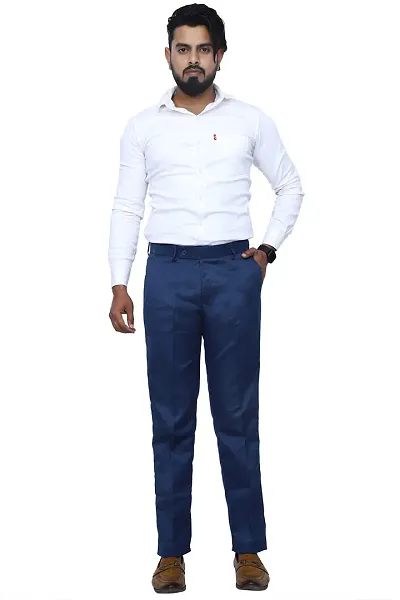 KRG Men's Reguler Fit Poly Cotton Trouser Pant's