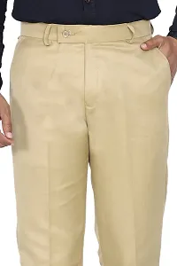 KRG FASHION Men's Regular Fit Cotton Trouser (KRG-FRMLTRSR-BEIGE-10-34_Beige_34)-thumb2